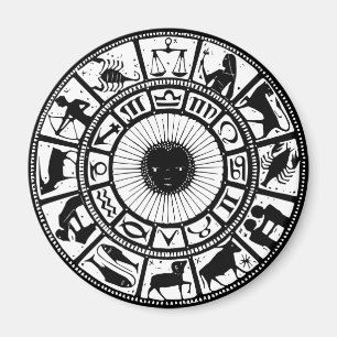 Aimant Astrologie vintage Roue Zodiaque