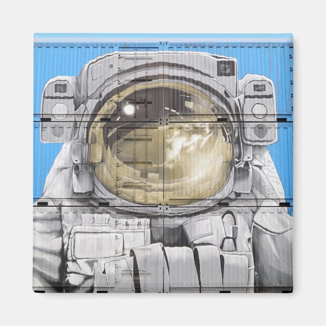 Aimant Astronaut Art Urbain Art Astronaut Mur murale (Devant)