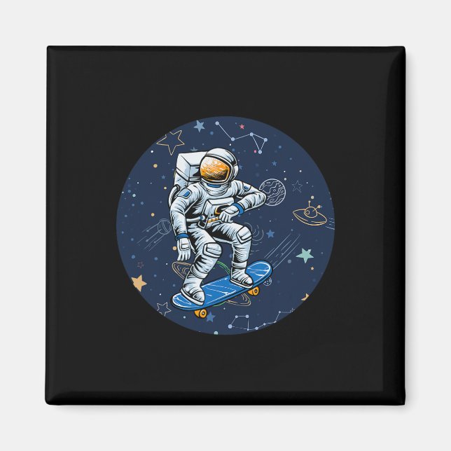 Aimant Astronaute Astronomie Espace Extra-Atmosphérique S (Devant)