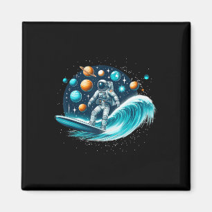 Aimant Astronaute de surf Lune Espace T-shirt Galaxie T-s