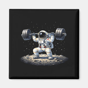Aimant Astronaute drôle de musculation espace fitness gym