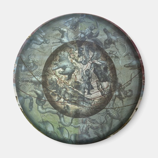 Aimant Astronomie vintage Constellation céleste du Nord (Devant)