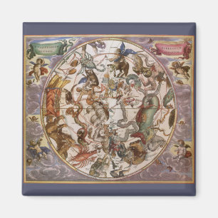 Aimant Astronomie Vintage, Constellations du Ciel Austral