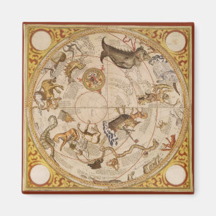 Aimant Astronomie vintage, Planisphère Céleste Carte des