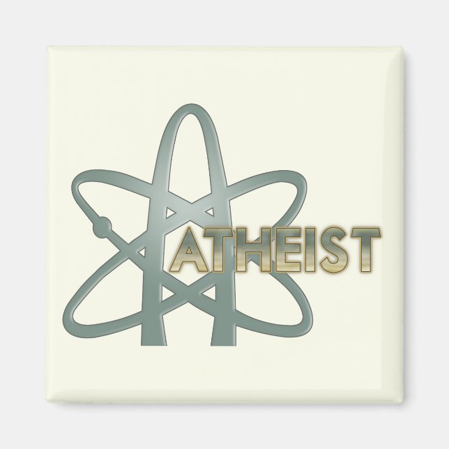 Aimant Atheist (symbole officiel de l'athée américaine) M (Devant)
