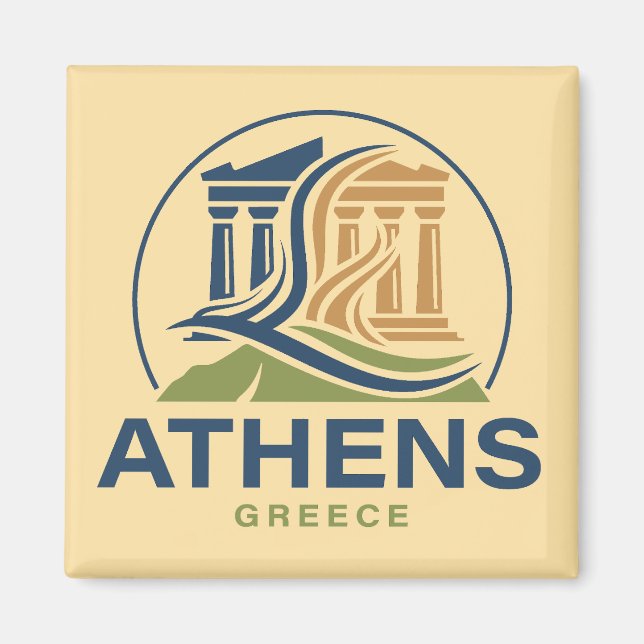 Aimant Athènes Grèce Acropole Parthénon (Devant)