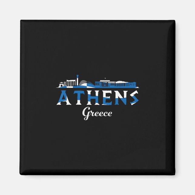 Aimant Athènes Grèce Destination Grecque Voyage Vacances  (Devant)