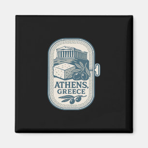 Aimant Athènes Grèce Souvenir Fromage Grec Et Conception