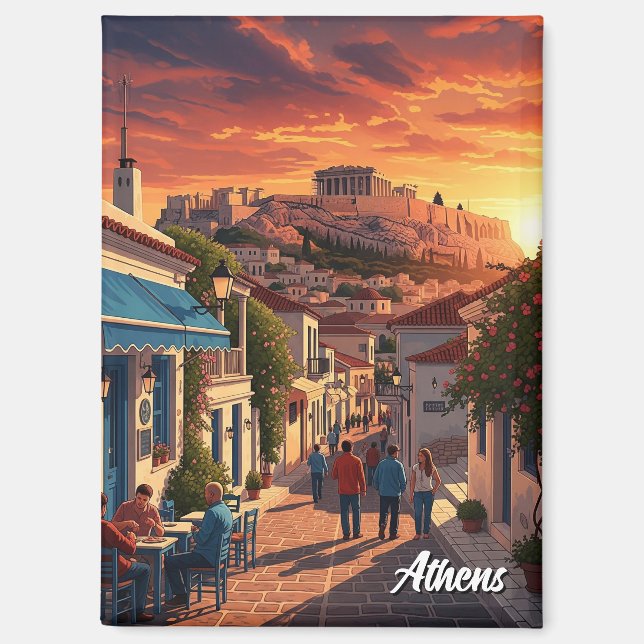 Aimant Athens Plaka Grèce Travel (Recto)