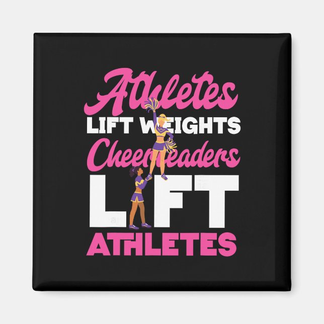 Aimant Athlètes de Cheerleading Cheer Soulever des Poids  (Devant)