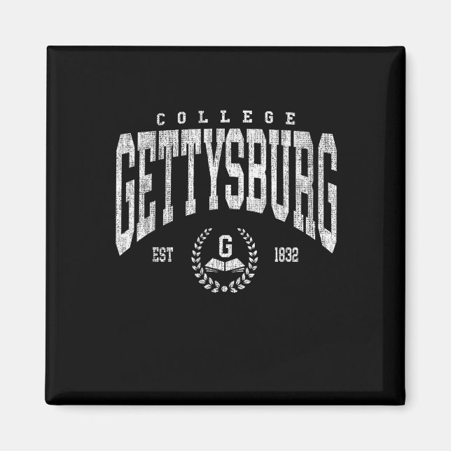 Aimant Athlétisme vintage de Gettysburg Conception d'arch (Devant)