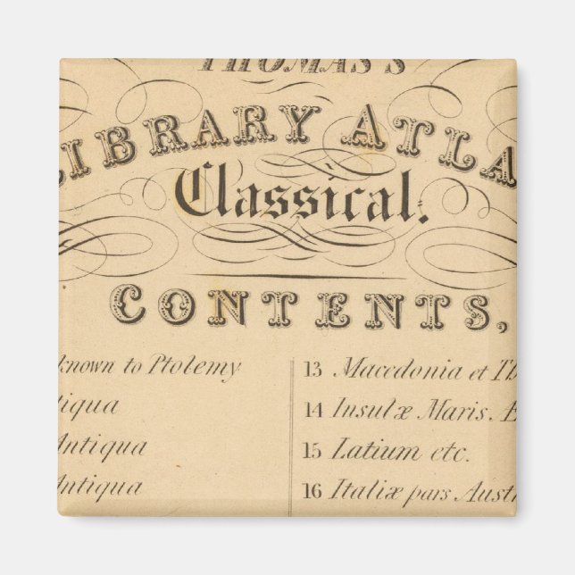 Aimant Atlas de la bibliothèque de Thomas (Devant)