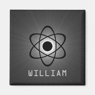 Aimant atomique Nerdy, gris