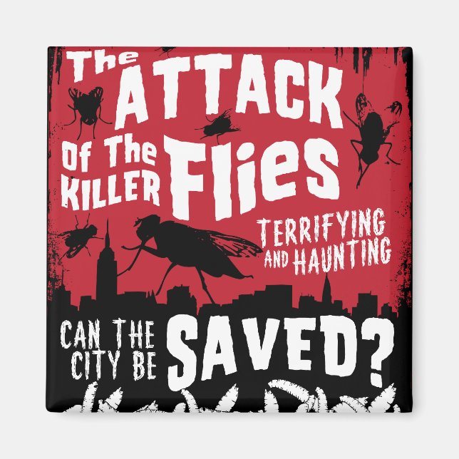 Aimant Attaque aux mouches ! (Devant)