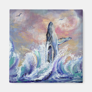 Aimant Atteindre l'aimant de baleine à bosse hawaïen