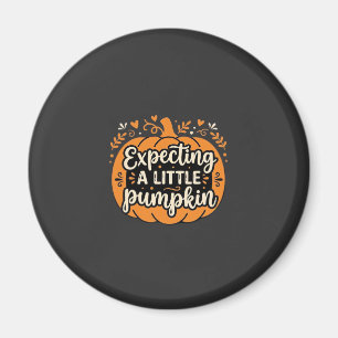 Aimant Attendant un Petit Citrouille Halloween Grossesse