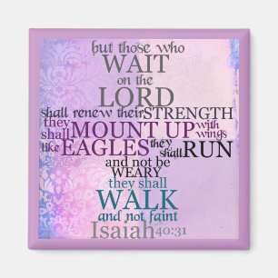 Aimant Attente sur le seigneur Scripture (40:31 d'Isaïe)