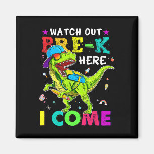 Aimant Attention préscolaire, j'arrive Dinosaures Byck à