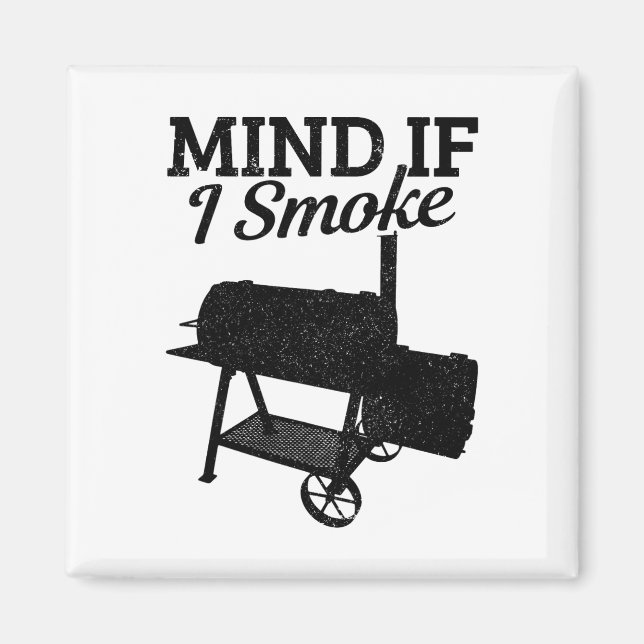 Aimant Attention si je fume Barbecue Grillmaster Fumer de (Devant)
