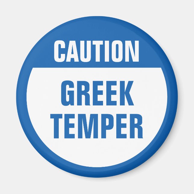 Aimant Attention Temper grec (Devant)