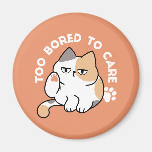 Aimant Attitude de Chat Paresseux – Trop Ennuyé pour S'en