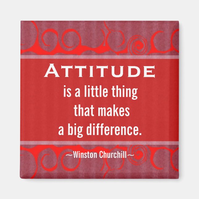 Aimant Attitude positive - Citation de Churchill - Motiva (Devant)