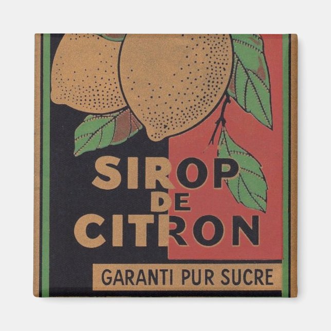 Aimant au citron français vintage (Devant)