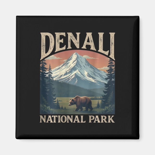 Aimant (au dos)denali Point culminant de l'Alaska Nat (Devant)