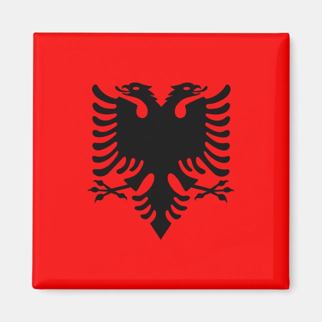 Aimant au drapeau de l'Albanie (Flamuri i Shqipëri (Devant)