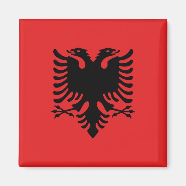 Aimant au drapeau de l'Albanie (Flamuri i Shqipëri (Devant)