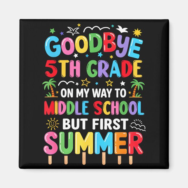 Aimant Au revoir 5e année de fin d'études à l'école inter (Devant)