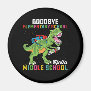 Aimant Au revoir école primaire bonjour collège T Rex