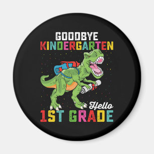 Aimant Au revoir maternelle bonjour 1re année T Rex Schoo