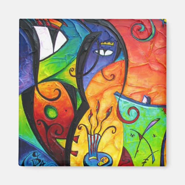 Aimant Au sein de l'artiste dans (aimant) (Devant)