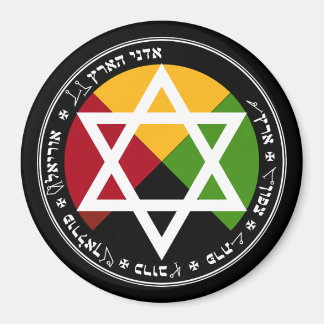 Aimant Aube Dorée Terre Pentacle sur Noir