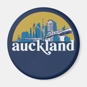 Aimant Auckland New Zealand Vintage City Skyline