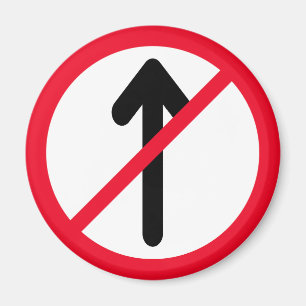Aimant Aucun cercle rouge d'entrée Signal routier Mag
