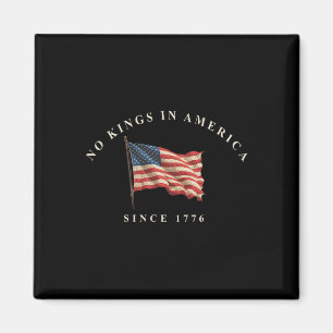 Aimant Aucun Rois En Amérique Depuis 1776 Drapeau América