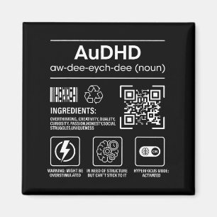 Aimant Audhd autisme adhd drôle neurodivergent