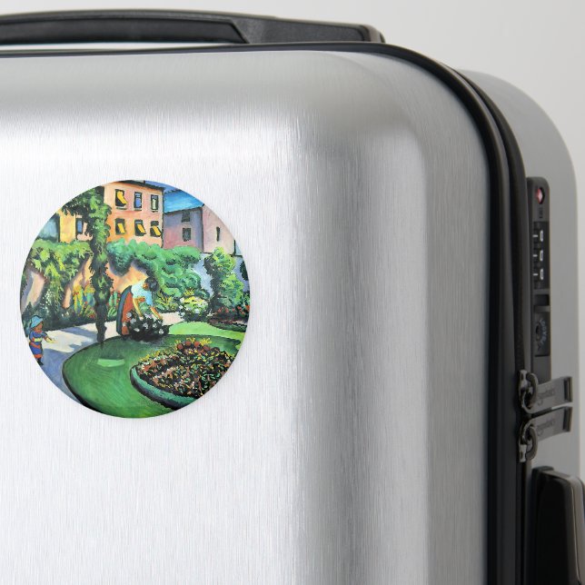Aimant Auguste Macke - Gartenbild, peinture populaire, (In Situ (Bagages))