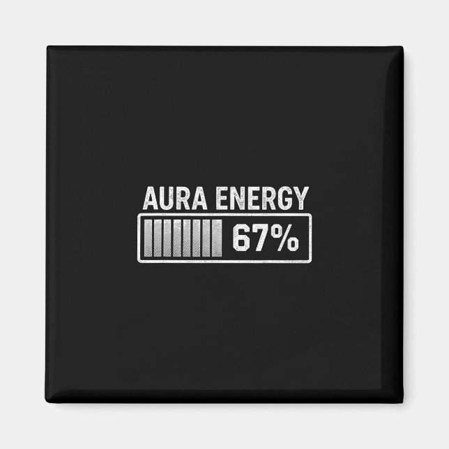 Aimant Aura à 67 Mème drôle Six Sept Argot Gen Alpha  (Devant)