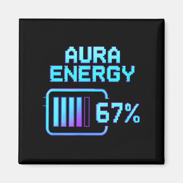 Aimant Aura Énergie à 67 Mème Drôle Six Sept Génération A (Devant)