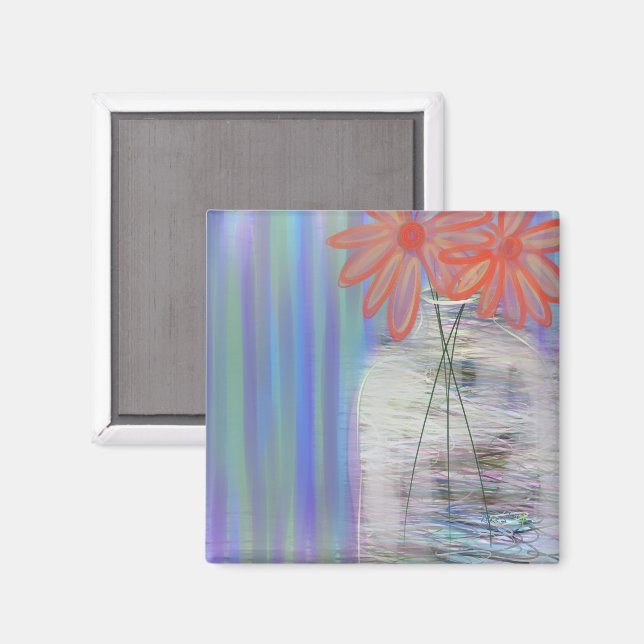 Aimant Aurora Borealis Bouquet Art original (Recto/Verso)