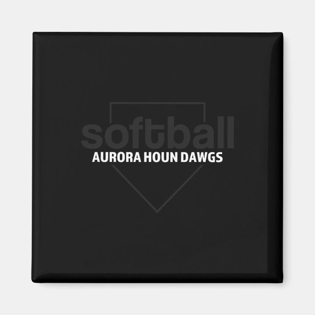 Aimant Aurora Houn Dawgs Softll Plaque de base  (Devant)