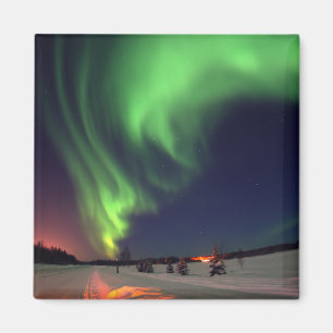 Aimant aurores boréales au lac Bear