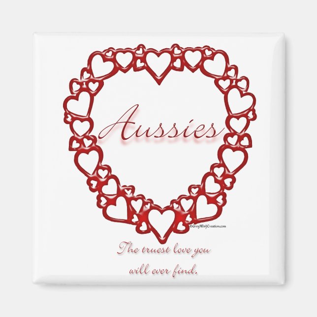 Aimant Aussie Véritable Amour (Devant)