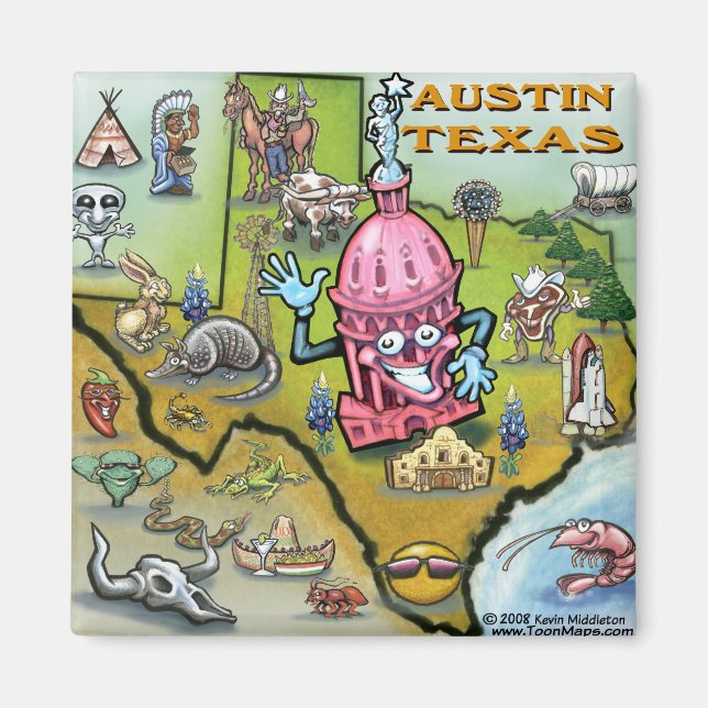 Aimant Austin TX (Devant)