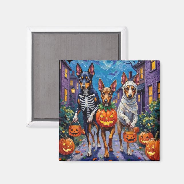 Aimant Australian Kelpie Trick-or-Treating Halloween  (Recto/Verso)