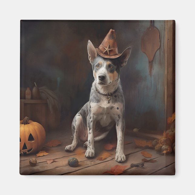 Aimant Australie Citrouilles de bétail Halloween effroi (Devant)