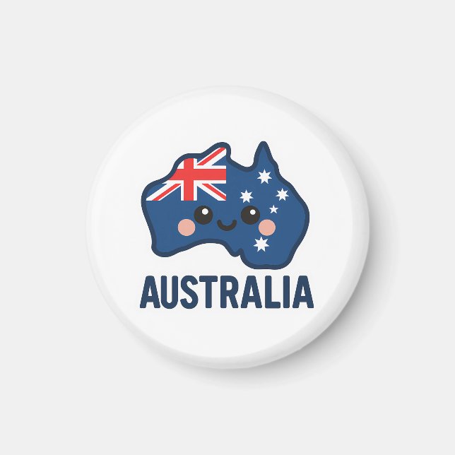 Aimant Australie Kawaii Fusion - Bold & Adorable (Devant)